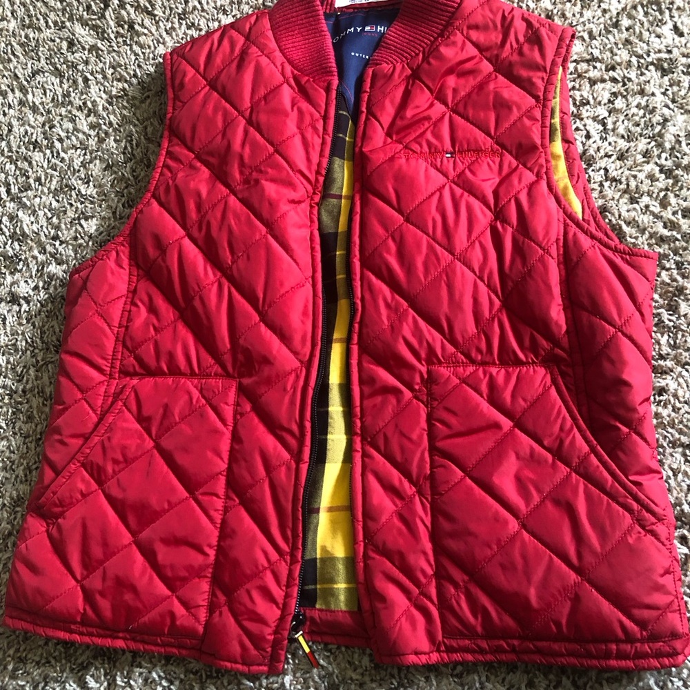 Tommy Hilfiger Red Quilted Vest S P